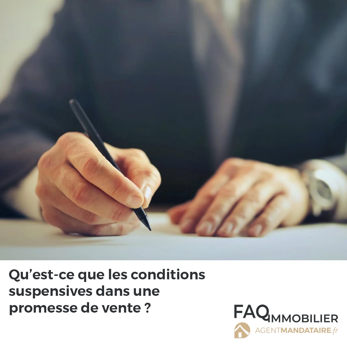 condition suspensive vente immobilière